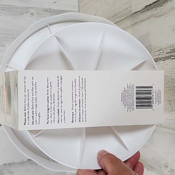 Wilton cake white serving plate removable pedestal fits Wilton 10" boards NEW - Picture 4 of 6